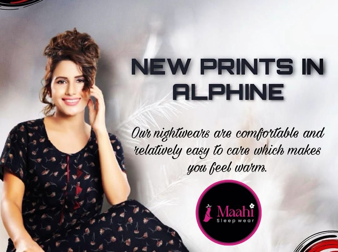 Alpine Floral Night Dress — MSS-AF101 wholesale cotton nighty